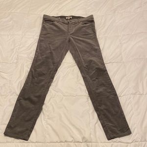 Gray Corduroy Skinny Jeans from The Loft. Size 6